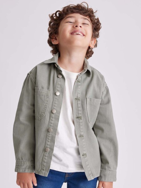 Sobrecamisa de jean Aceituna