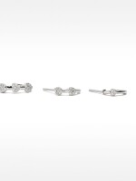 Set De Aros Con Circonitas plateado