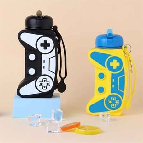 Botella plegable joystick Negro