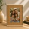 Portarretrato 10x15 dos tonos simil madera BEIGE Y MARRON CLARO