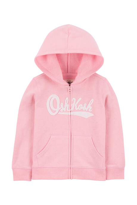 Campera de algodón, con capucha y logo Sin color