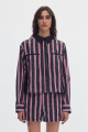 Camisa Road Print Stripes Black