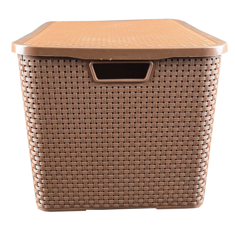 Caja ratán 40 lts MARRON