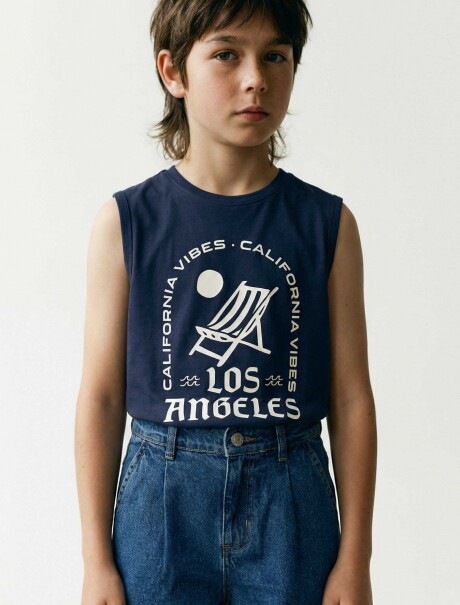 MUSCULOSA INFANTIL CON ESTAMPA T-SHIRT MUSCULOSA MASC