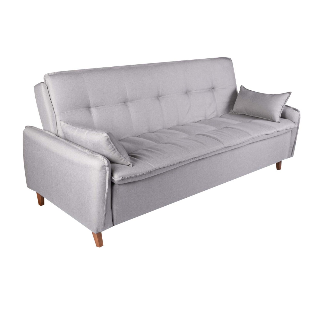 SOFÁ CAMA - MADERA-Y-TELA GRIS ESSENTIA GRIS CLA 