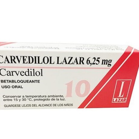 Carvedilol 6.25mg 10 Comprimidos Carvedilol 6.25mg 10 Comprimidos