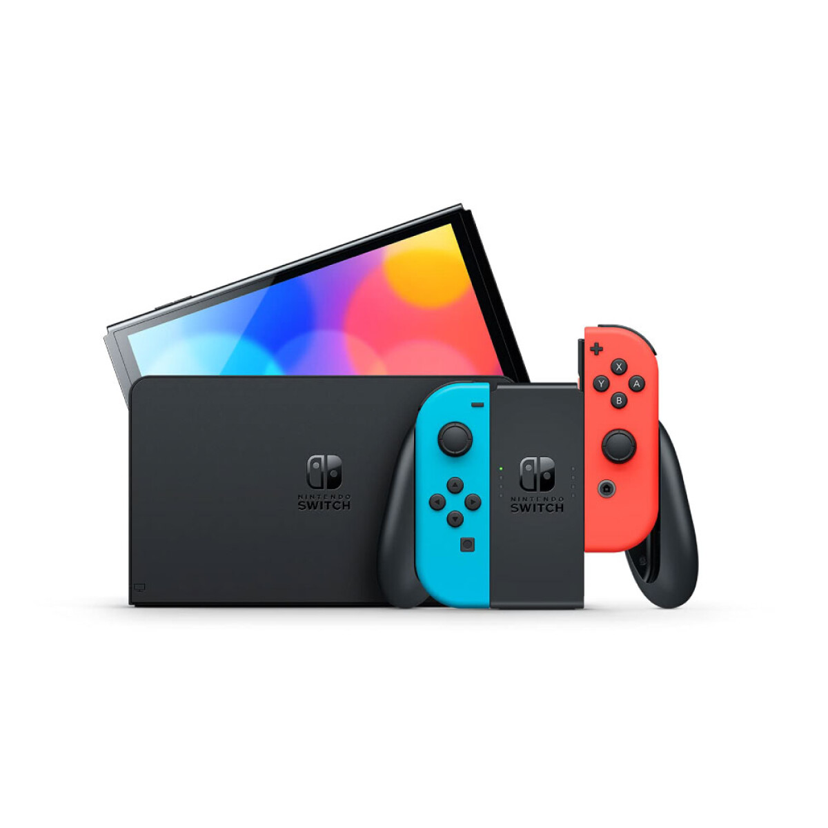 Nintendo Switch Oled 64gb Standard Color Rojo Neón, Azul Neón Y Negro 