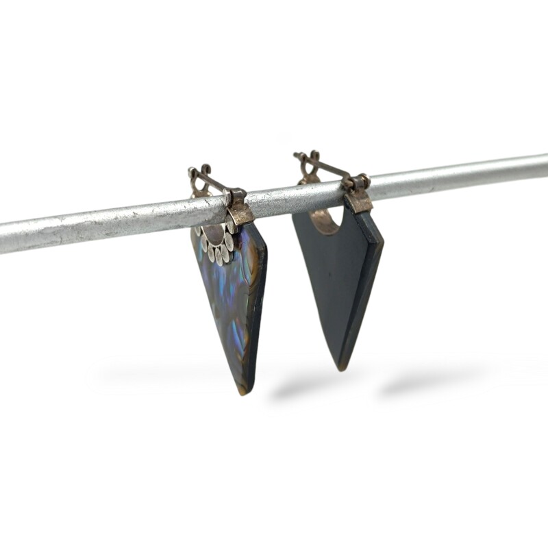 Caravanas Colgante Pico-Plata 925-Piedra Avalon-CA3400 conpiedra