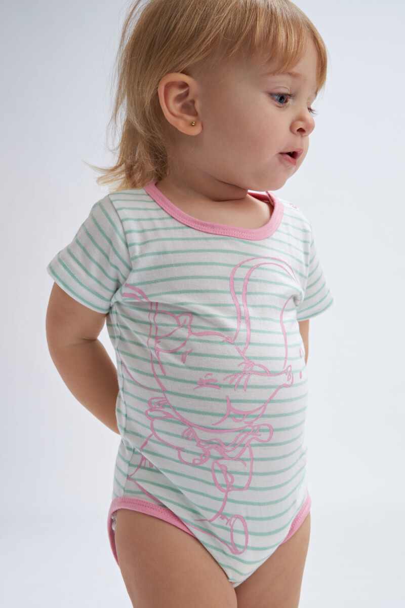 Body manga corta estampado Dumbo- Verde