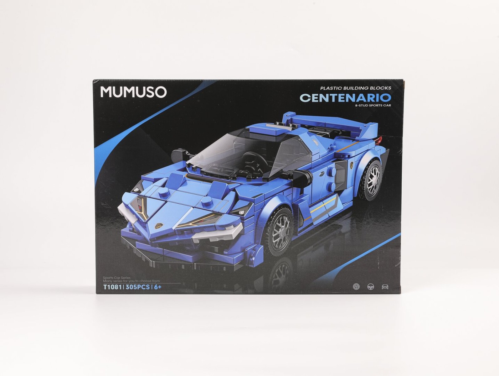 BLOQUES DE CONSTRUCCIÓN DE PLÁSTICO (COCHE DEPORTIVO DE 8 PIEZAS N.° CENTENARIO) 