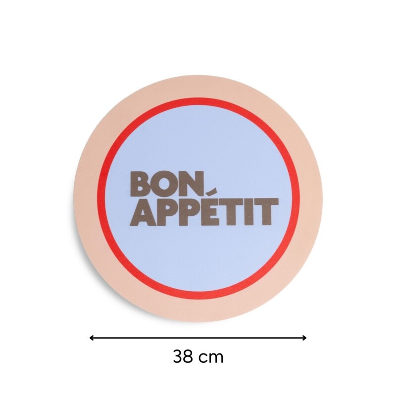 Set x2 manteles individuales circulares de PVC Bon Appetit Set x2 manteles individuales circulares de PVC Bon Appetit