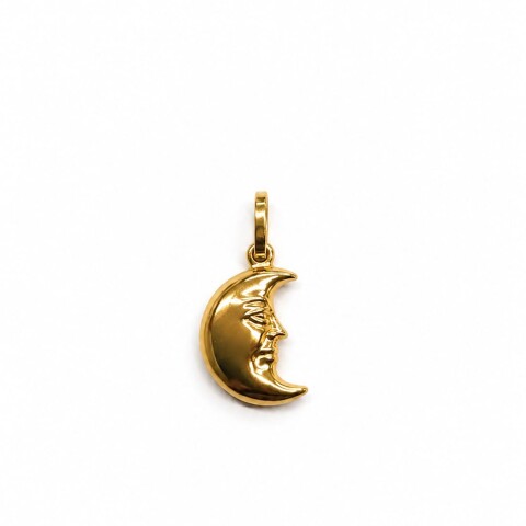 Colgante luna Oro 10 Kt Colgante luna Oro 10 Kt