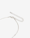Cadena Corta con Dije Con Dijes Collar Con Dije Oriental - Plateado Rodio