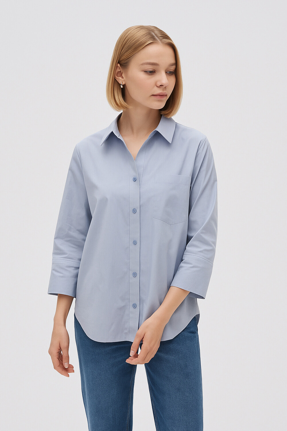 Camisa Kabak Celeste Claro