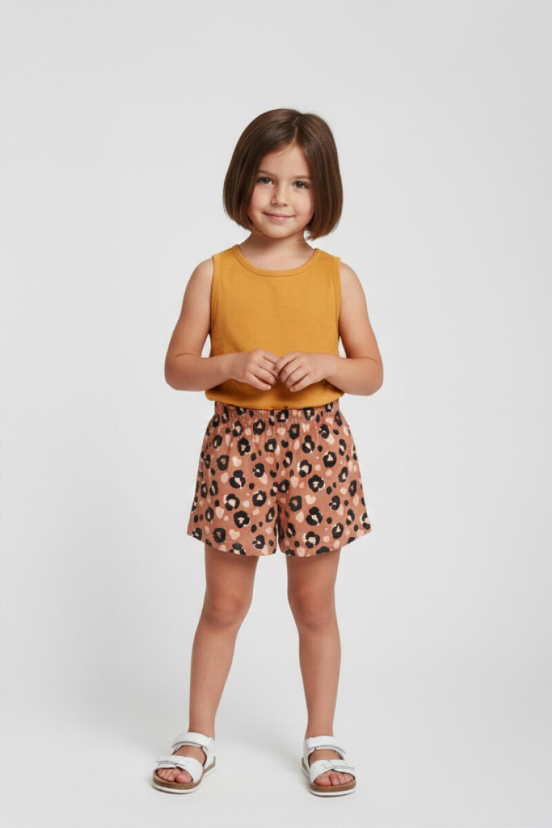 Short animal print TOSTADO