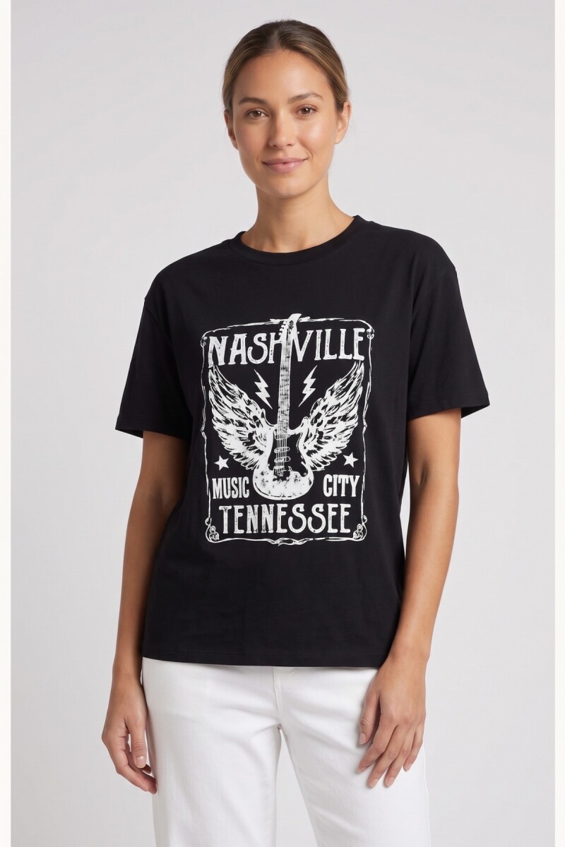 REMERA ESTAMPA NEGRO