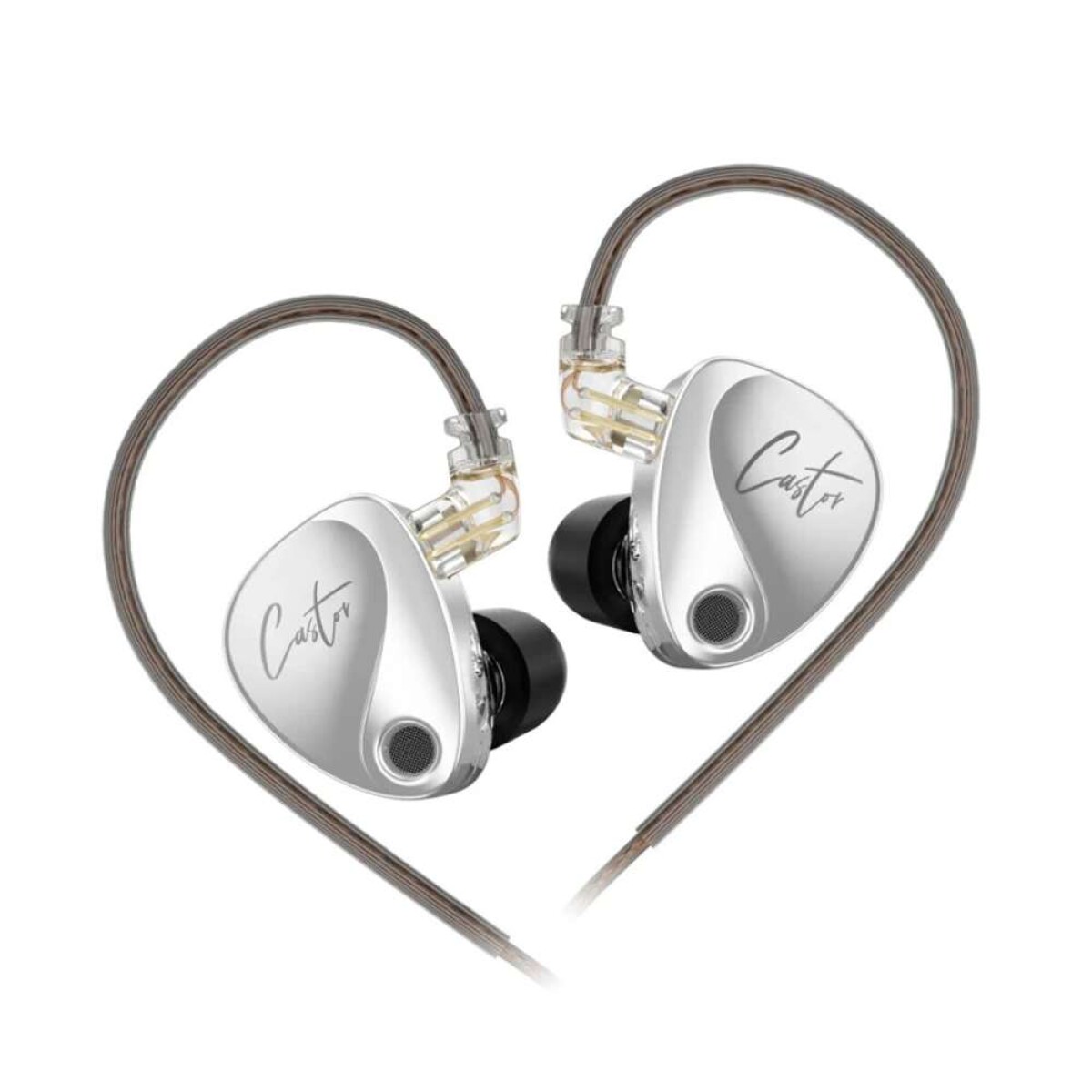 Auriculares In Ear Kz Castor Better Bass - Silver 