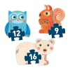 Puzzle x3 Primo 9, 12 y 16 Pcs 3+ Djeco - Bosque Puzzle X3 Primo 9, 12 Y 16 Pcs 3+ Djeco - Bosque