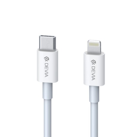 CABLE USB-C A LIGHTNING CÁRGA RÁPIDA 20W 1 METRO DEVIA SMART Blanco