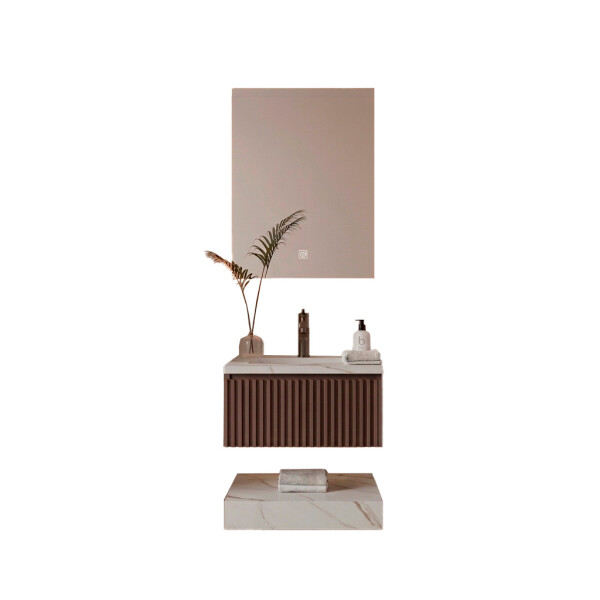 MUEBLE DE BAÑO CON ESPEJO LUZ LED MODELO 6069-60 / MUEBLE + ESPEJO LED 600*700 Mueble De Baño Con Espejo Luz Led Modelo 6069-60 / Mueble + Espejo Led 600*700