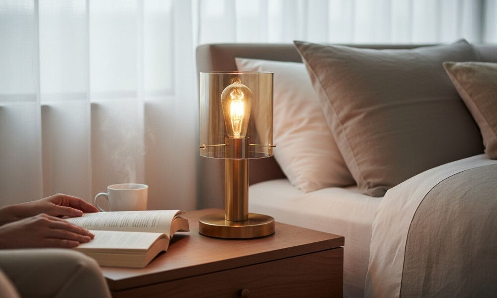 Luminaria para mesa de luz 1386-1 BRO+AMB Luminaria Para Mesa De Luz 1386-1 Bro+amb