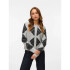 VMDAE LS O-NECK CARDIGAN Light Grey Melange-DGM