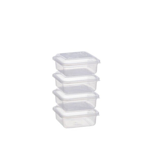 SET TUPPERS CUADRADOS CHICOS X 4 UNDS Sin color