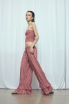 Pantalón rayado volado PREVENTA rosa