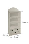 Biblioteca carton 70x35x142,5 cm. BLANCO