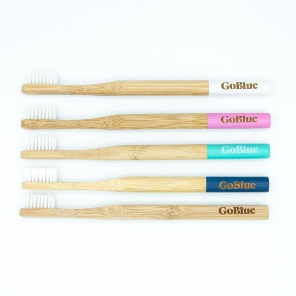 Cepillo De Dientes De Bambu Sustentable GoBlue Blanco