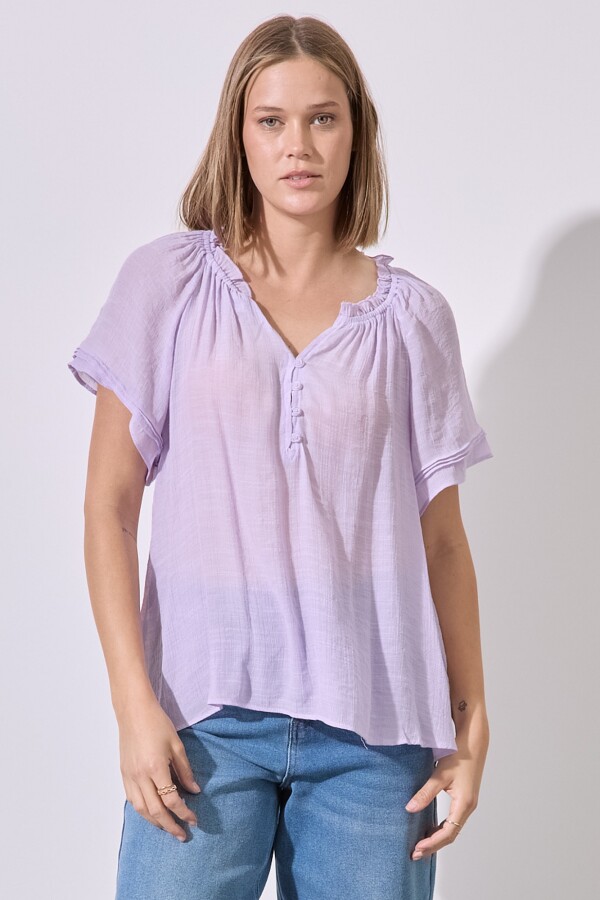 Blusa Botones LAVANDA