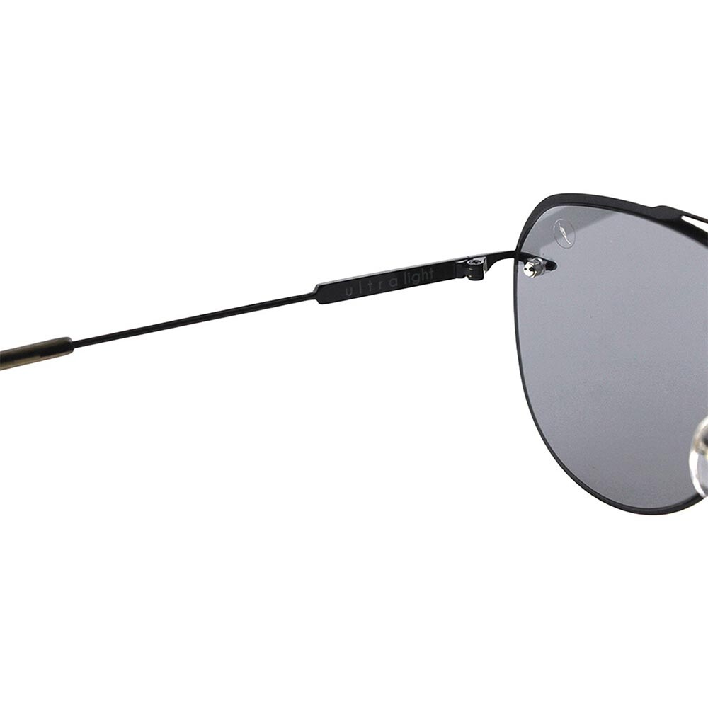 Lentes De Sol Ultralight Aviador De Acero Inoxidable Negro/Negro