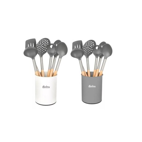 SET 6 UTENSILIOS COCIN GRIS NYLON UT61G