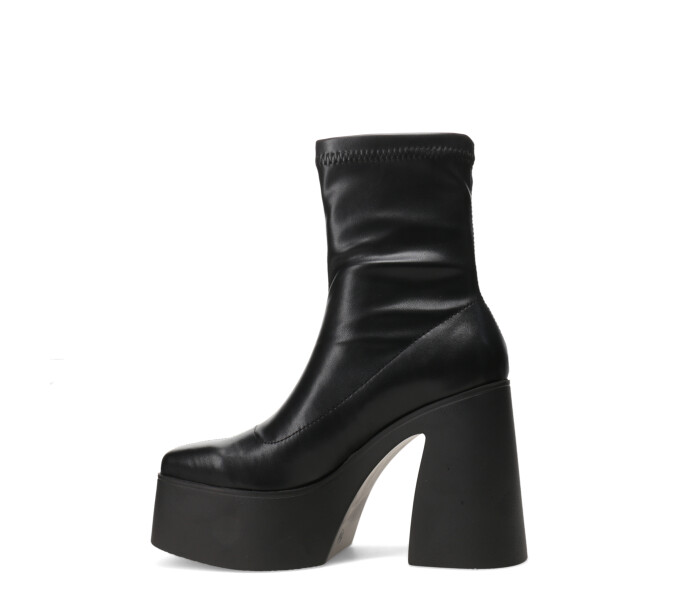 Bota BIRGI con plataforma y material elastizado Black