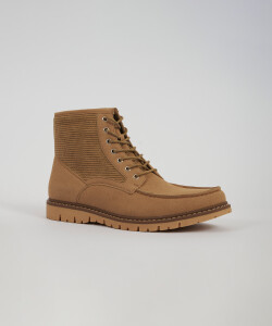 Bota leñadora beige