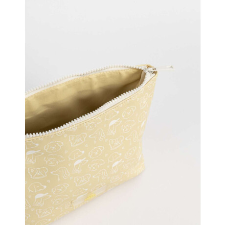 Portacosméticos Con Tag Amarillo Claro