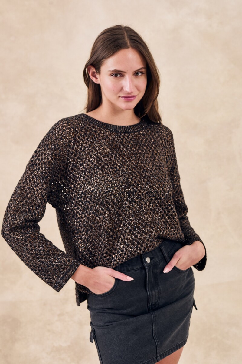 Sweater Lurex - Negro 