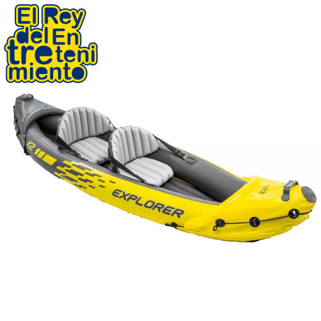 Kayak Intex Bote Inflable 2 Personas + Remo +inflador Kayak Intex Bote Inflable 2 Personas + Remo +inflador