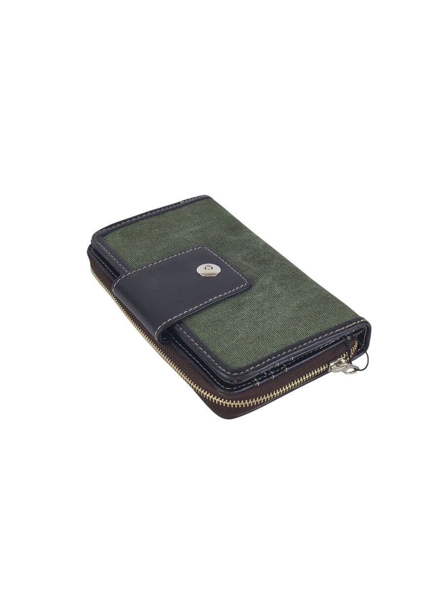 Monedero grande con lengueta - Verde 