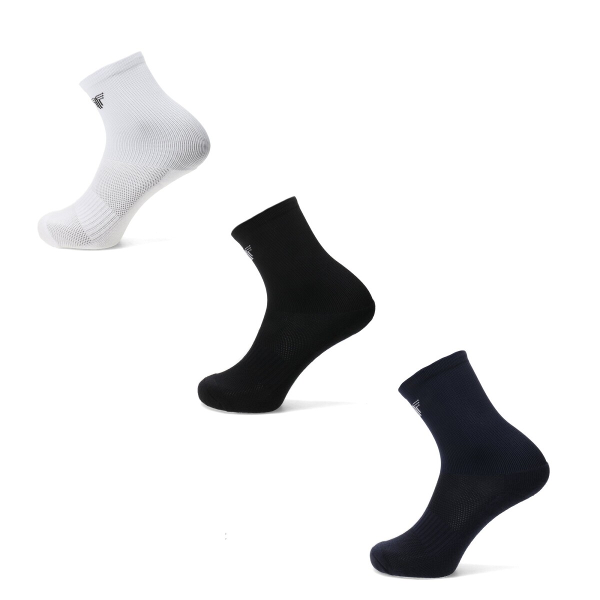 Medias de Niños TIFFOSI Tripack 3 Alta - Negro - Blanco 