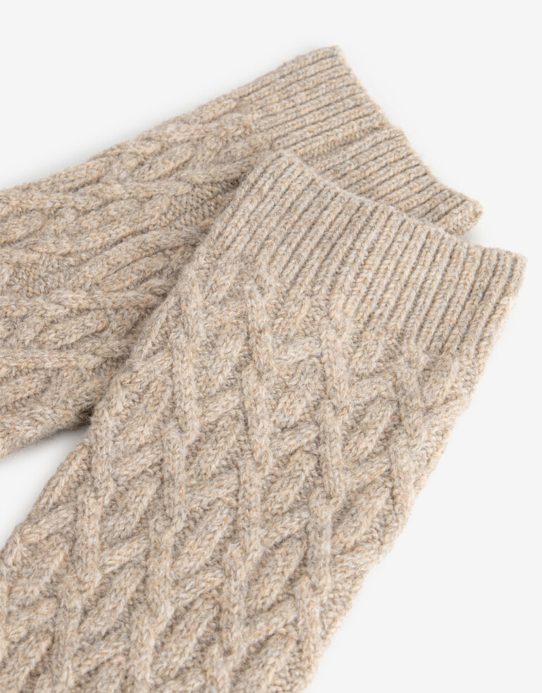 Medias 1/2 caña Medias Trenzadas - Gris Visón