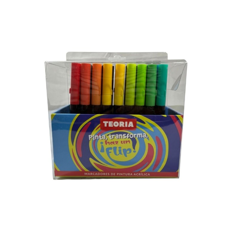 Marcadores de Pintura Acrílica Teoría Flip x36 Colores MARCADORES DE PINTURA ACRÍLICA FLIP DESKSET X 36 COLORES TEORÍA