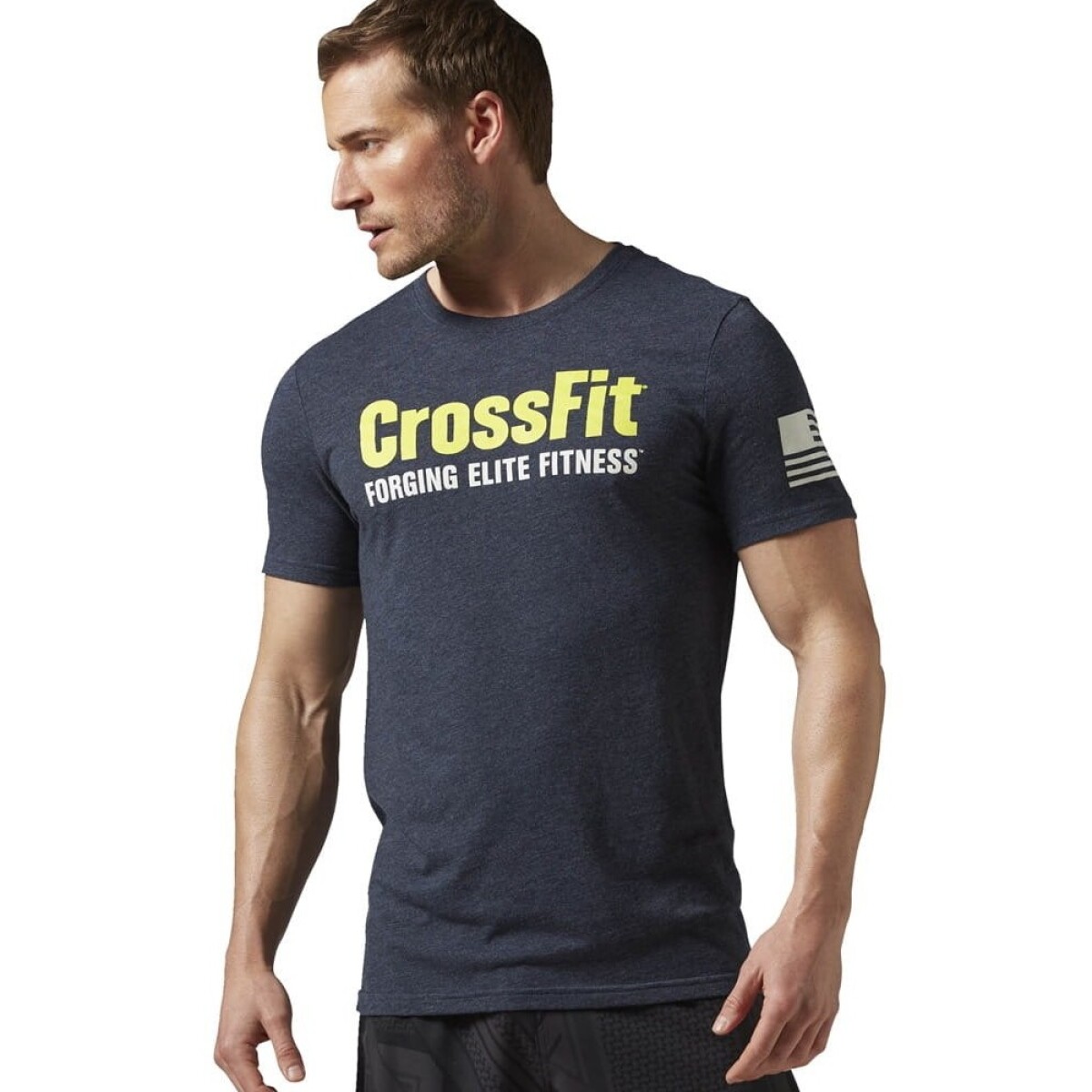 Remera Reebok Para Hombre Deportiva Crossfit Forging Fitness - Gris Oscuro 