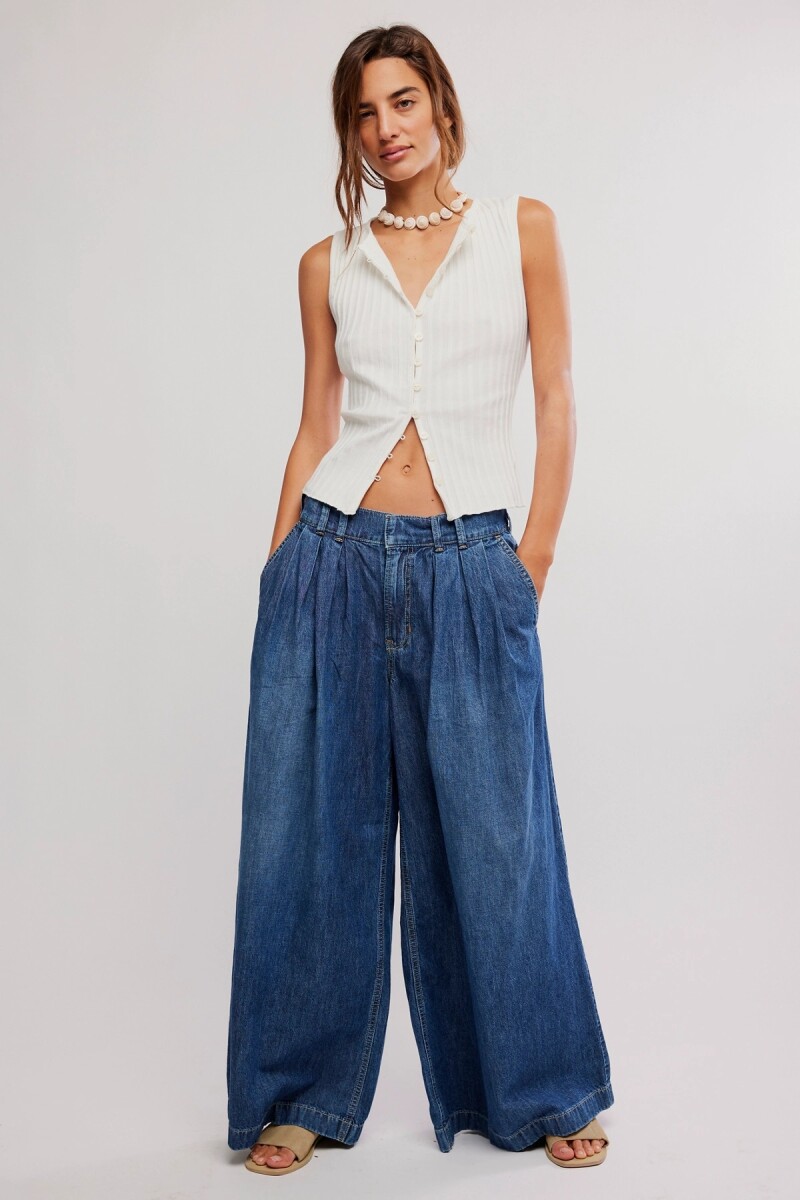 PANTALON WIDE SCOUT Azul