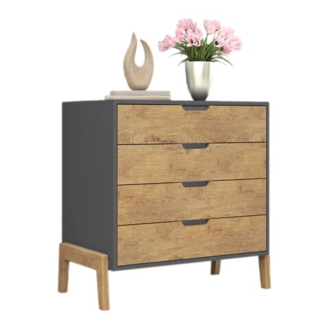 [OUTLET] Cómoda Cajonera 4 Cajones Rieles telescópicos Combinada con Patas Madera - MDP - Linea Melilla [SOLO RETIRO] [OUTLET] Cómoda Cajonera 4 Cajones Rieles telescópicos Combinada con Patas Madera - MDP - Linea Melilla [SOLO RETIRO]