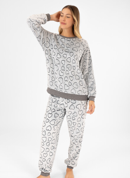 PIJAMA HEART FLEECE GRIS