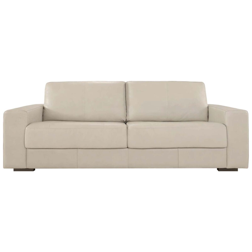 SILLÓN 3 CUERPOS CUERO-100-NATURAL NATURAL-BEIGE TEXAS CREMA