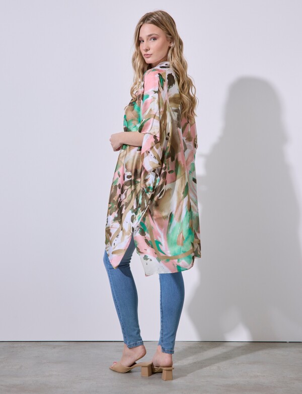 Kimono Printed MULTI/BEIGE