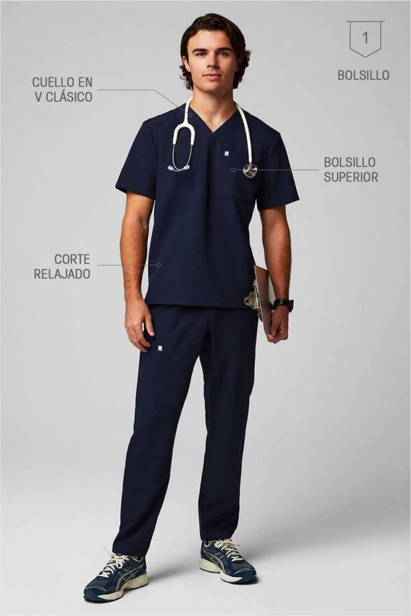 Polo Helix Scrub Hombre Navy