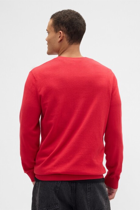 Buzo Algodón Cuello Redondo Hombre Modern Red